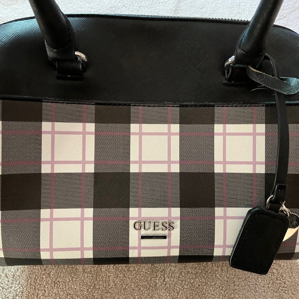 Guess Tartan Plaid Shoulder Bag